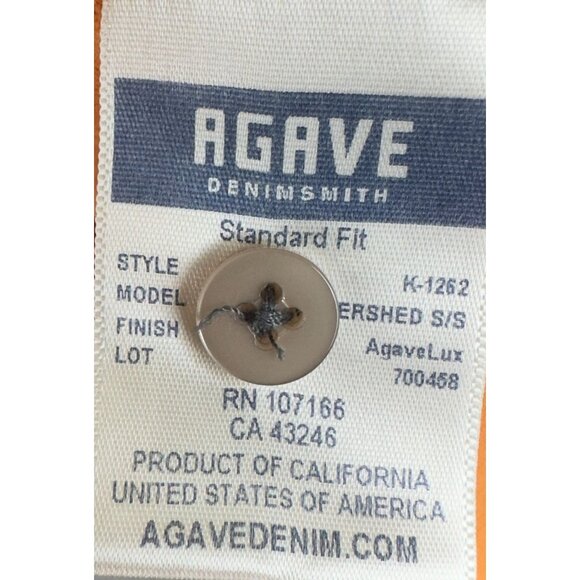AgaveLux Denimsmith Polo Shirt Mens L Orange Standard Fit Cotton Made In USA - Picture 6 of 10